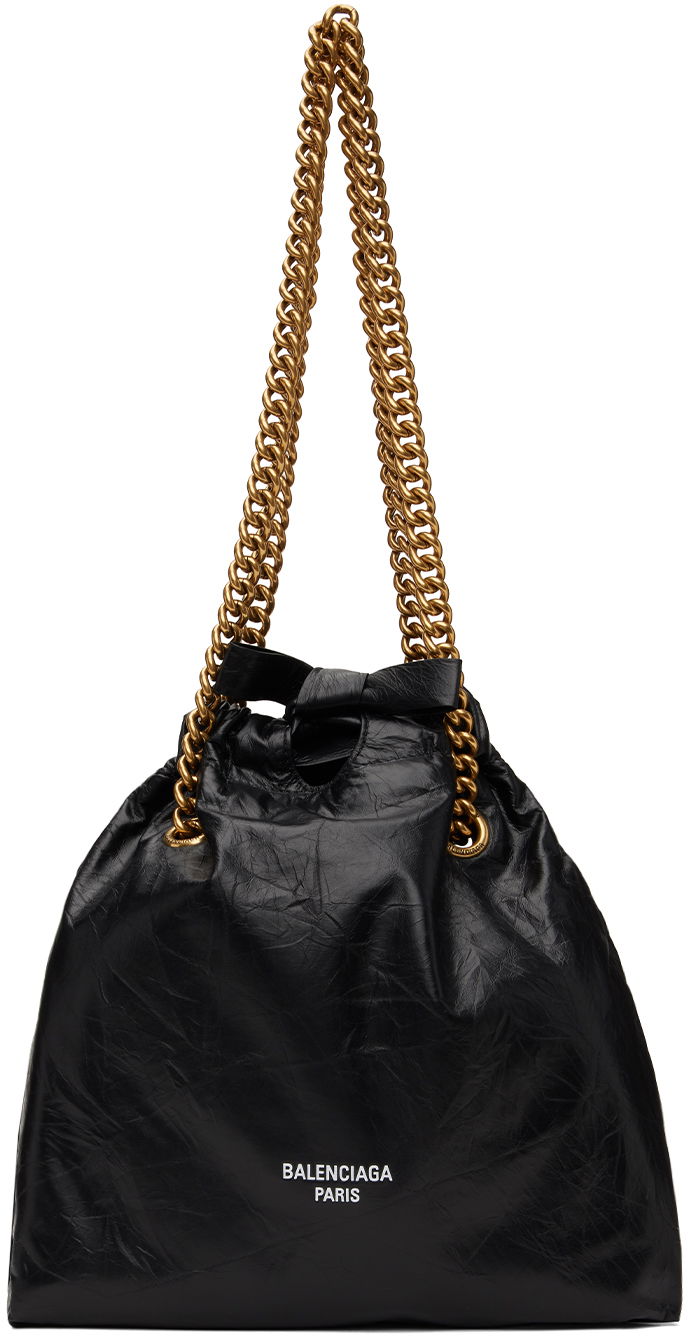 Tote bag Balenciaga Small Crush Tote Bag Čierna | 742942 210IT, 0