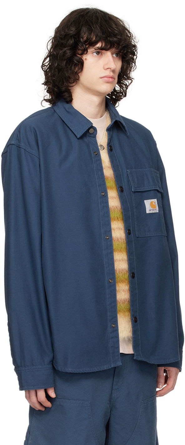 Košeľa Carhartt WIP Workwear Button-Up Shirt Jacket Modrá | I033443, 1