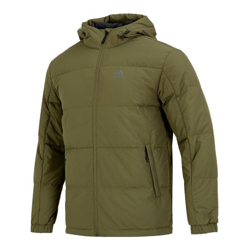 Prešívaná bunda adidas Originals adidas Hooded Puffer Jacket Zelené | HN2093