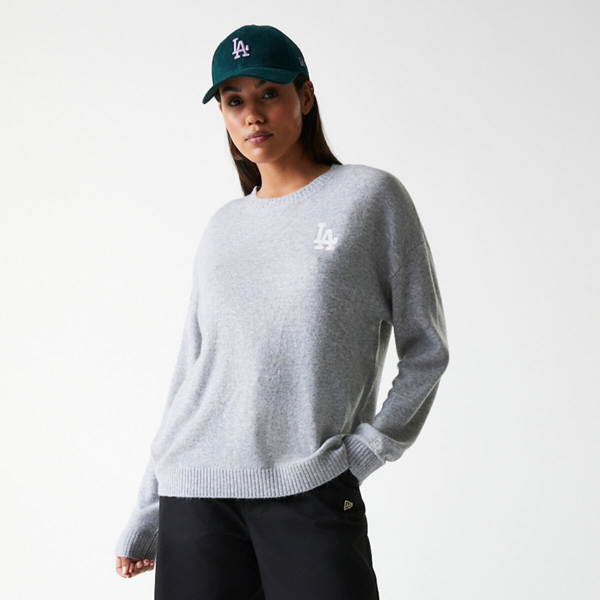 Sveter New Era New Era MLB LA Dodgers Knit Sweater Šedá | 60684495, 0