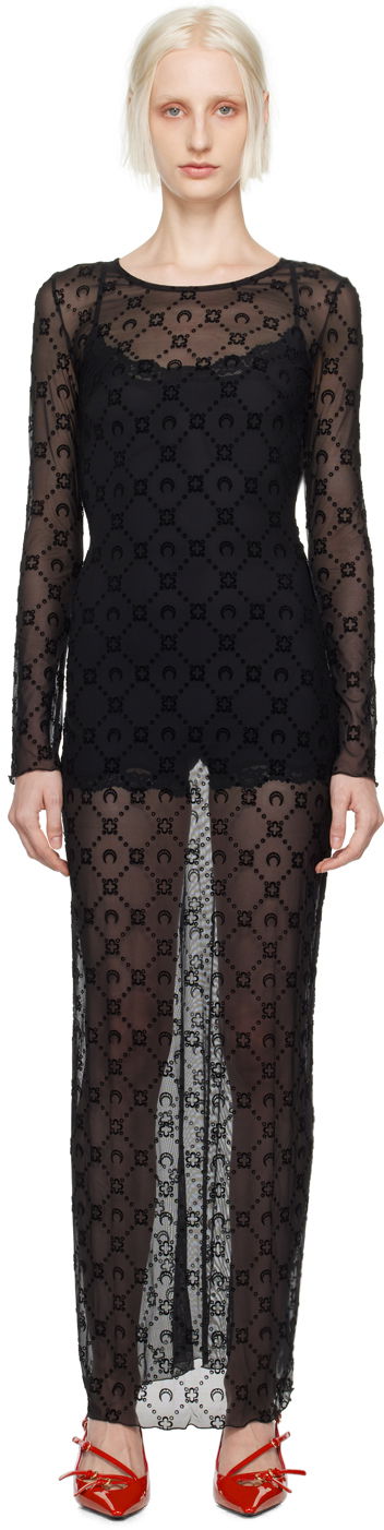 Šaty Marine Serre Black Moonogram Dress Čierna | WDR297A, 0
