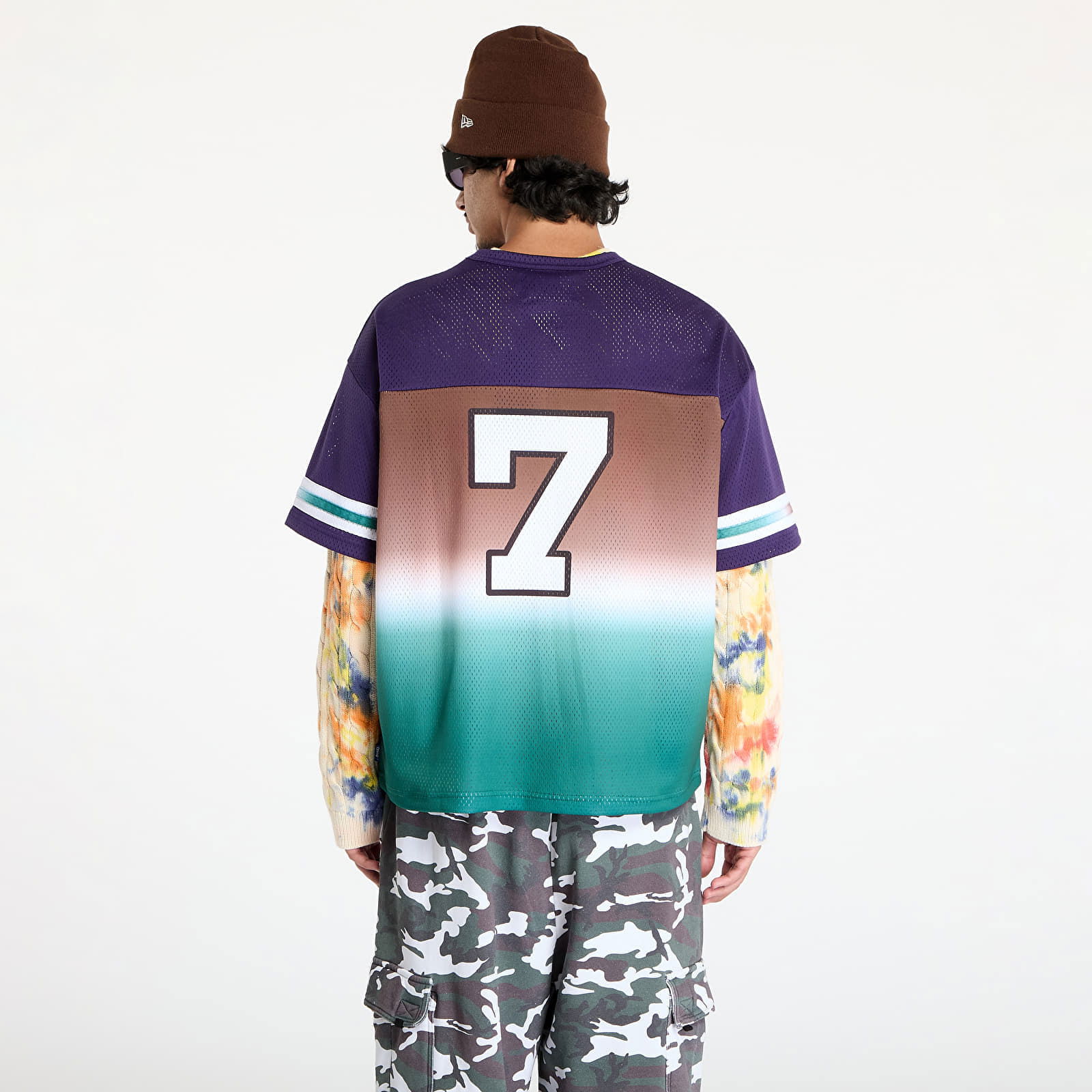 Dres Mesh Football Jersey Brown Multi S