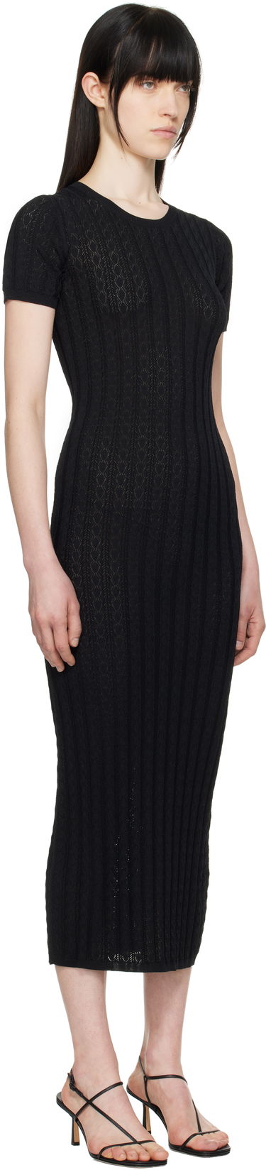 Šaty Loulou de Saison Loulou de Saison Aruba Midi Dress Čierna | ARUBA, 1