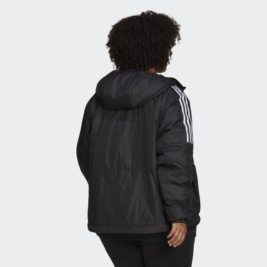Bunda adidas Originals Essentials Insulated Hooded Jacket (plus size) Čierna | GT9135, 1