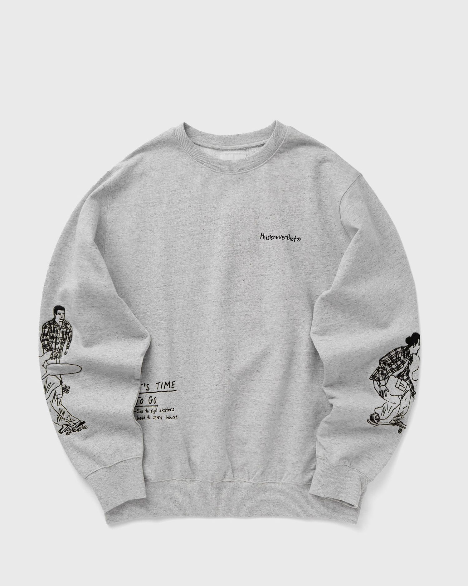 Mikina thisisneverthat SKETCH EMBROIDERY CREWNECK Sweatshirt Šedá | TN243TSWCW04HGR, 0