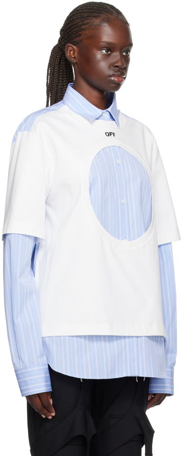 Košeľa Off-White Off-White Meteor Layered Shirt Biela | OWGE012F23FAB0010140, 1