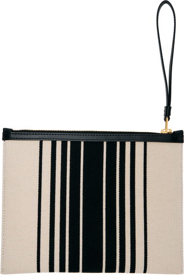 Peňaženka Tom Ford TOM FORD Striped Canvas Wristlet Pouch Béžová | S0522-TCN056G, 1