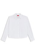 Regular-Fit Cotton Poplin Blouse