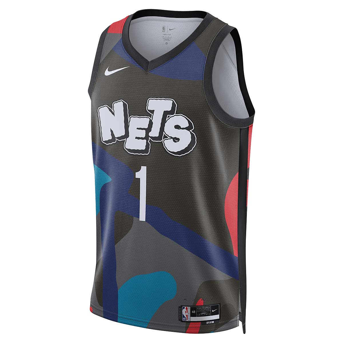 Dres Nike NBA BROOKLYN NETS x KAWS DRI-FIT CITY EDITION SWINGMAN JERSEY MIKAL BRIDGES Rôznofarebný | DX8487-014, 1
