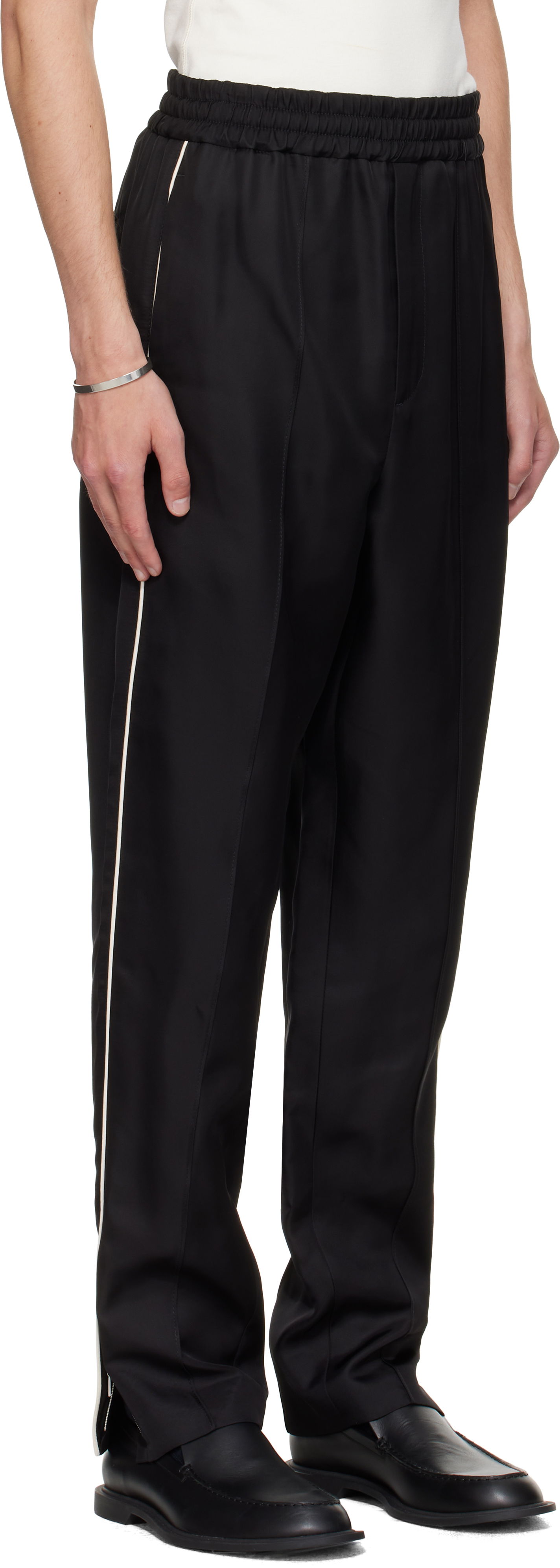 Nohavice Jil Sander Jil Sander Piped Trousers Čierna | J61KA0061_J65280, 1