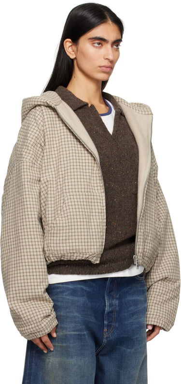 Mikina ERL ERL Plaid Padded Jacket Béžová | ERL09J023, 1