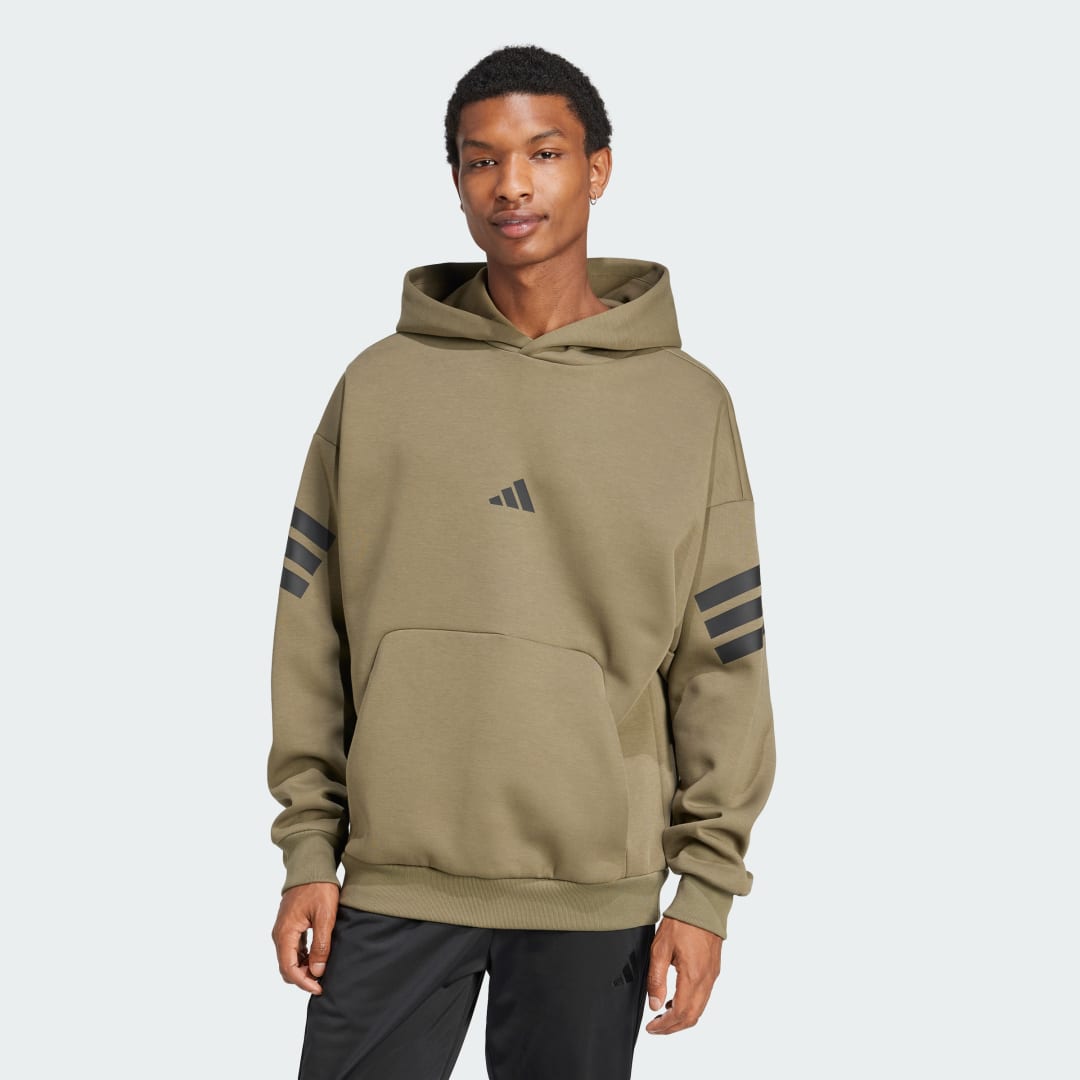 Mikina adidas Performance Future Icons 3-Stripes Casual Hoodie Zelené | JD4856, 0