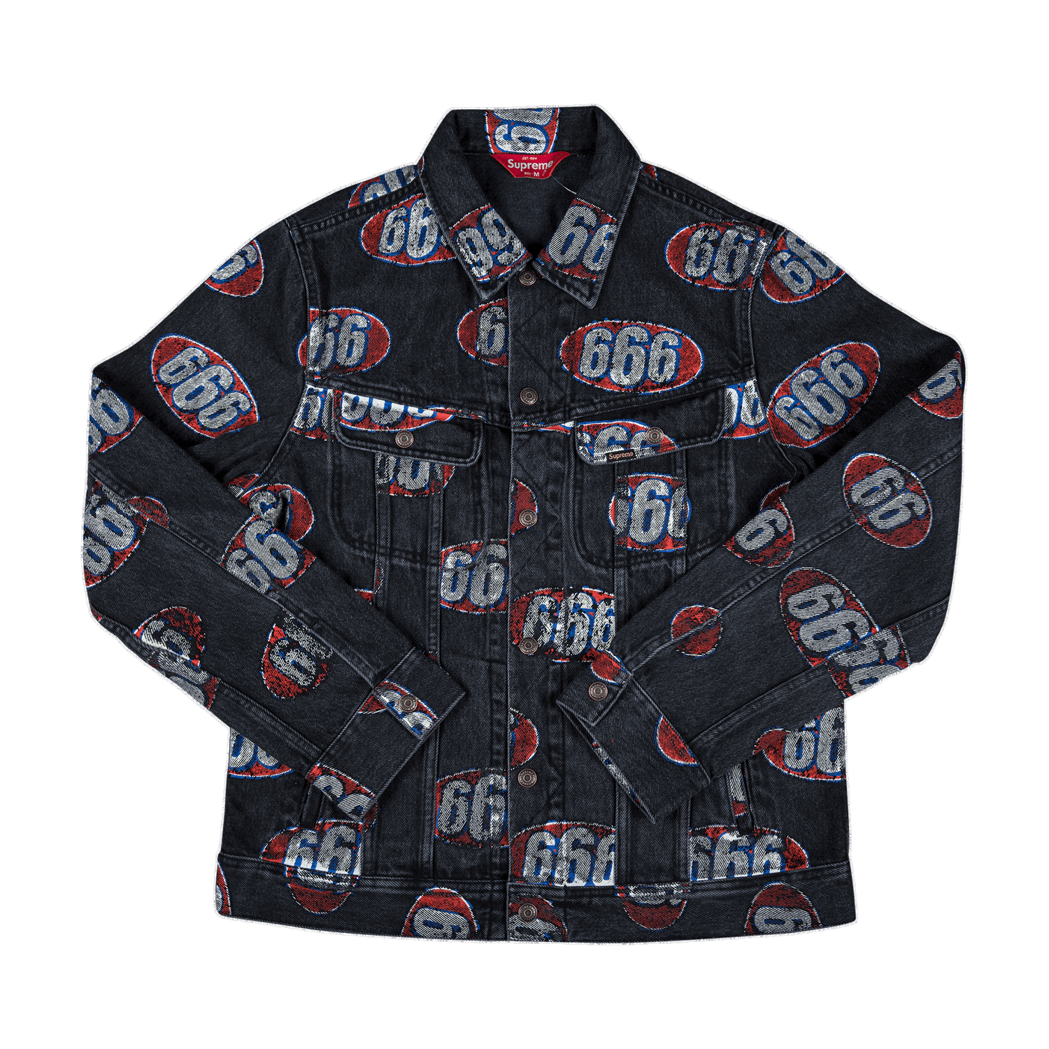 Bunda Supreme 666 Denim Trucker Jacket Čierna | SS17J33 BLACK, 0