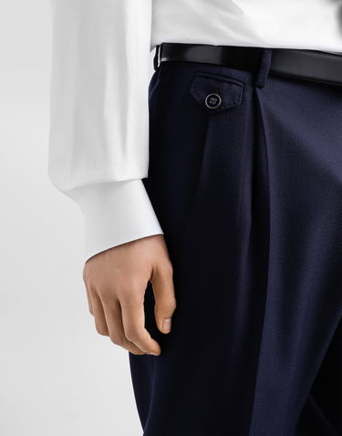 Nohavice Dolce & Gabbana Dolce & Gabbana Wool Dress Pants With Double Darts Navy | GV4EETFM2GUB0665, 3