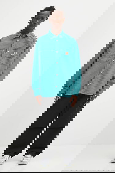 Košeľa Carhartt WIP Walter Linen Blend Relaxed Classic Collar Shirt Tyrkysová | I033578.2ZUGD, 4