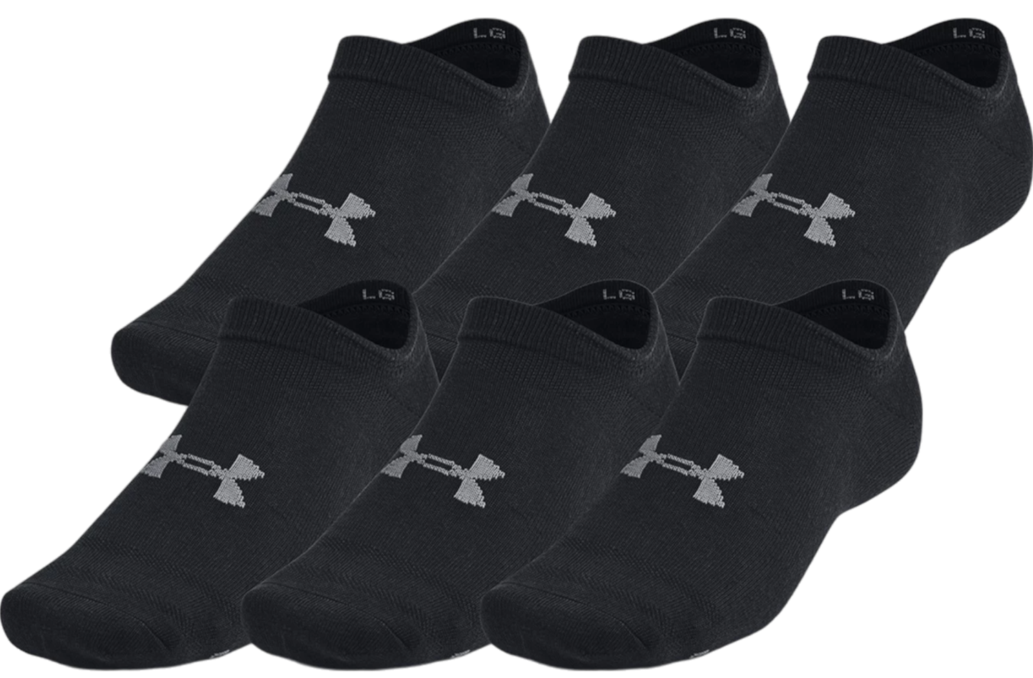 Ponožky Under Armour Essential 6-Pack No-Show Socks Čierna | 1382611-001, 0
