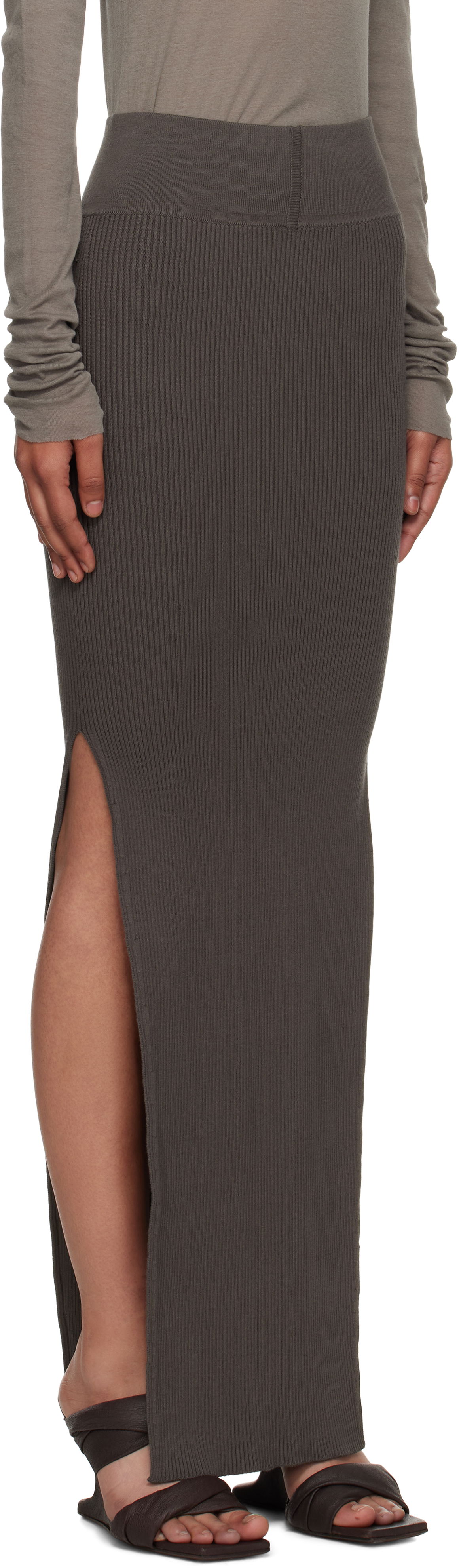 Sukňa Rick Owens Rick Owens Concordians Sacriskirt Midi Skirt Šedá | RP02E4619 RIBVI, 1
