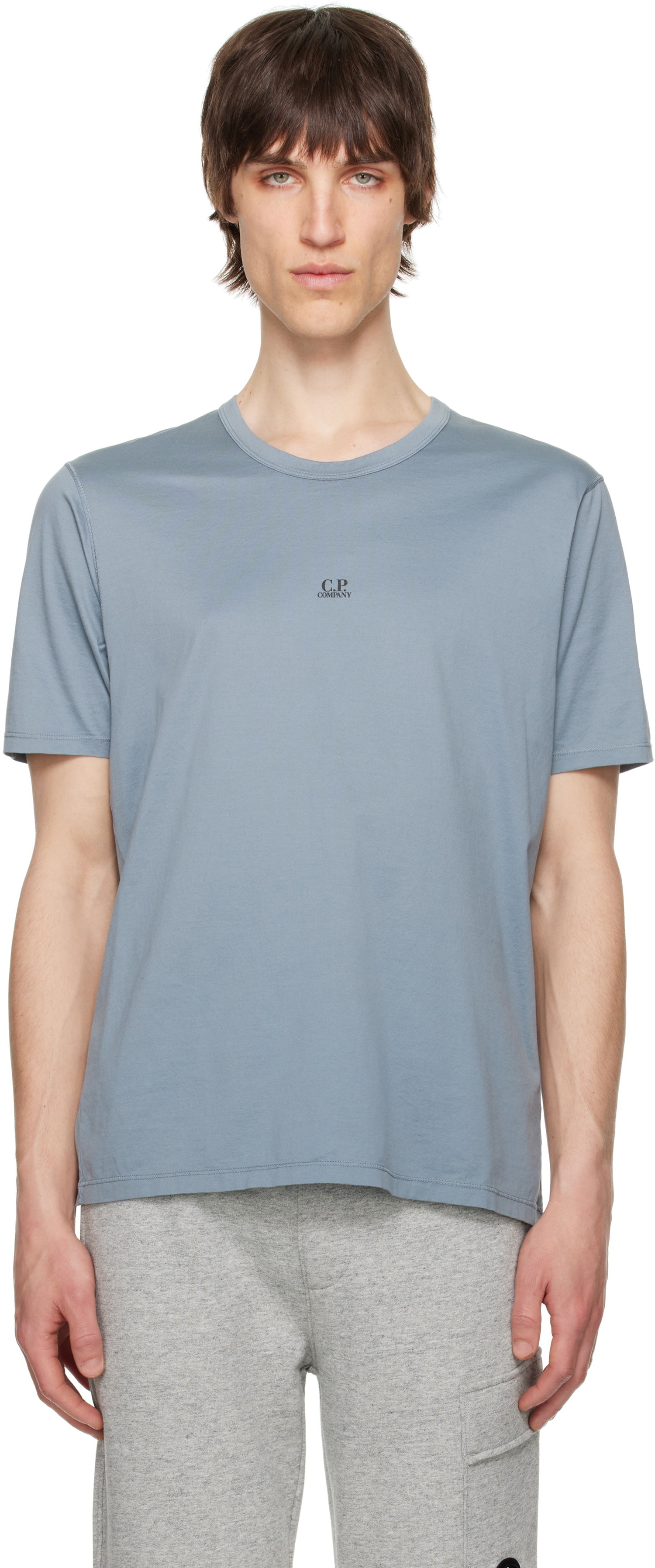 Tričko C.P. Company C.P. Company Mercerized Jersey Logo T-Shirt Modrá | 18CMTS088A-006374G, 0