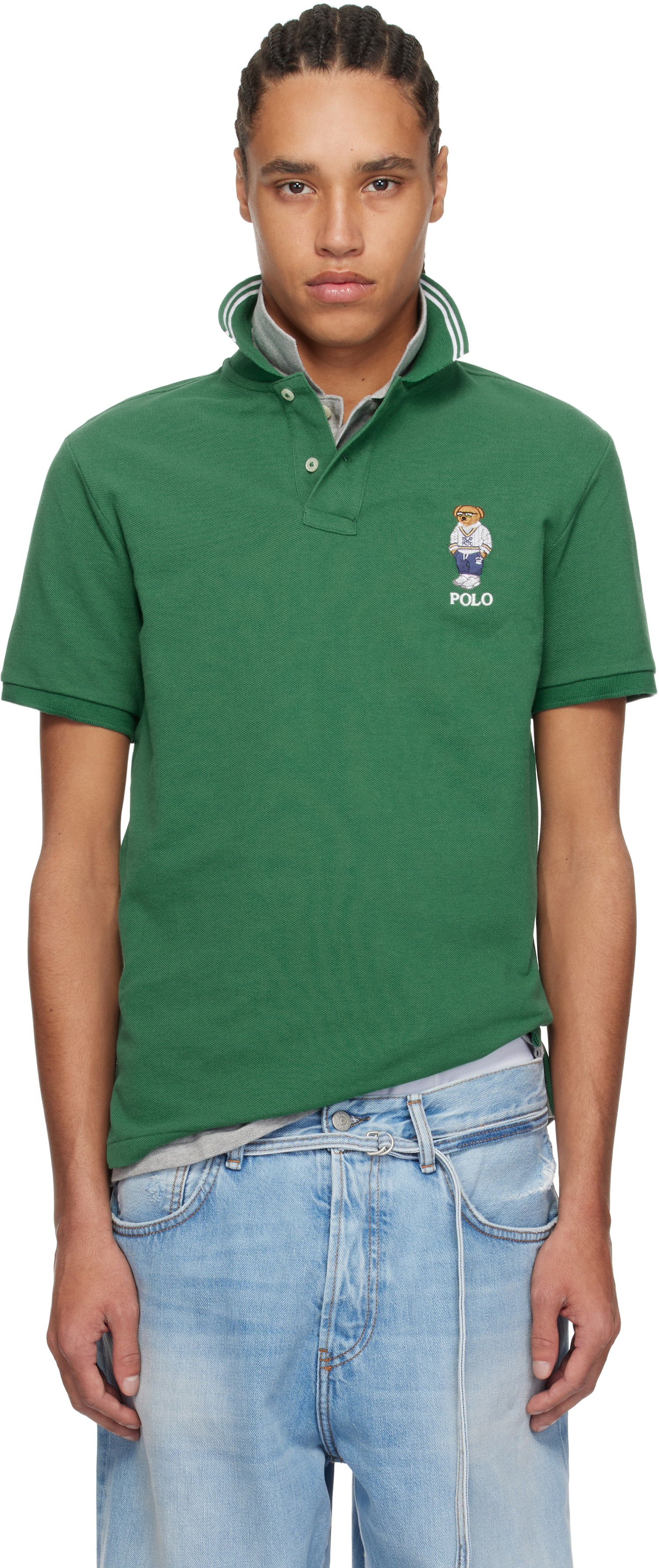 Polo tričko Polo by Ralph Lauren Ralph Lauren Classic Fit Polo Bear Mesh Polo Zelené | 710963817001, 0