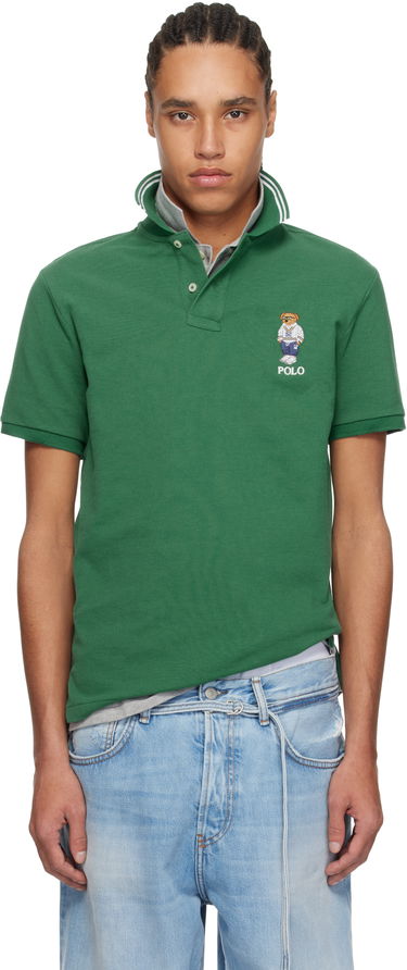 Polo tričko Polo by Ralph Lauren Ralph Lauren Classic Fit Polo Bear Mesh Polo Zelené | 710963817001, 0