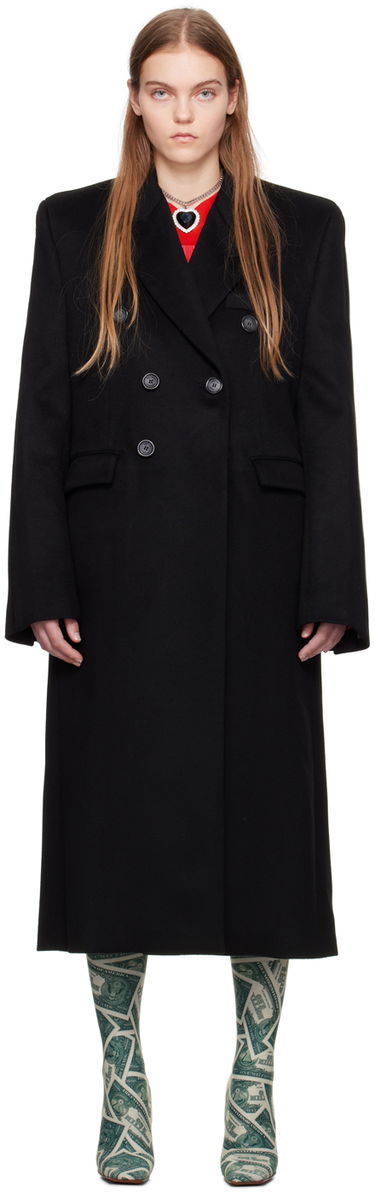 Kabáty VETEMENTS VTMNTS Tailored Double-Breasted Maxi Coat Čierna | VL20CO100B, 0