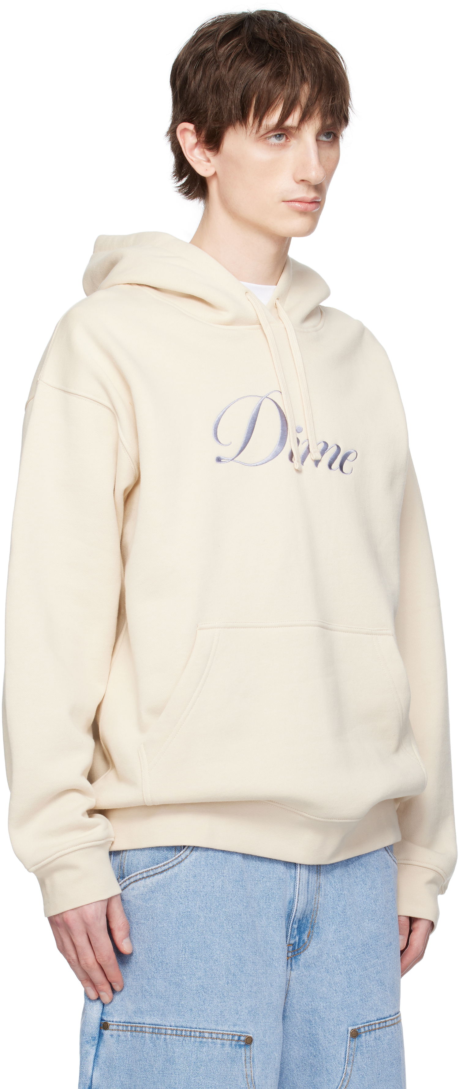 Mikina Dime Dime Cursive Logo Hoodie Béžová | DIMESP2544FOG, 1