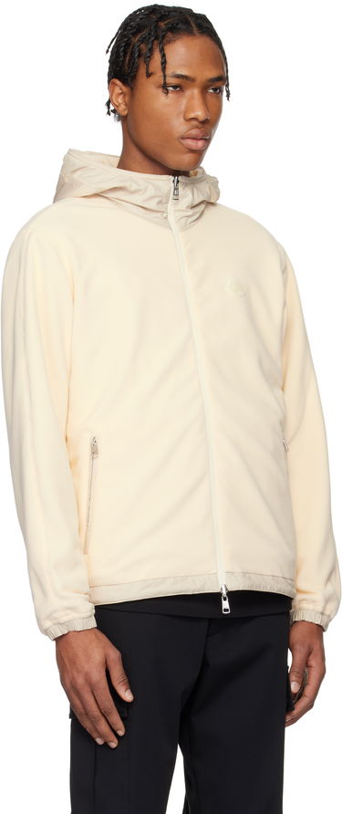 Mikina Moncler Moncler Fleece Zip-Up Reversible Hoodie Béžová | K10918G0002180093, 1