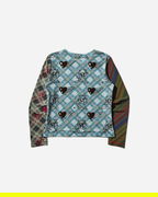 Bun Gal Flocked Mesh Longsleeve Top