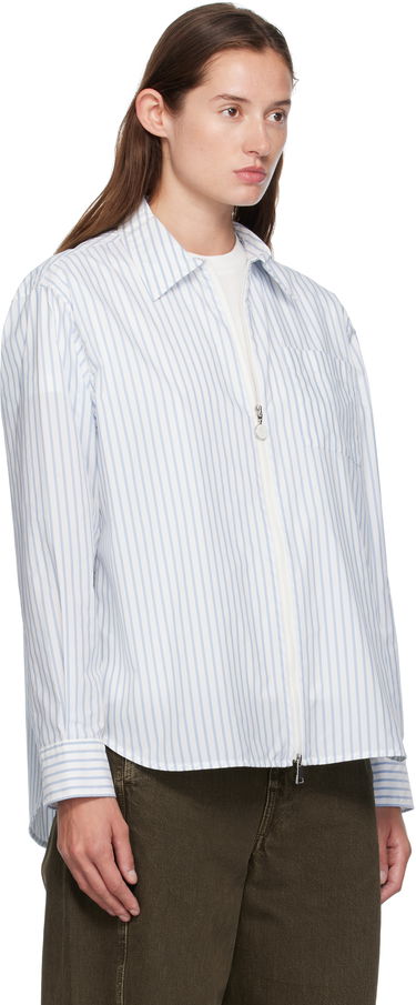 Košeľa Moncler Moncler Striped Zip Shirt Biela | K20932F00016598S1, 1