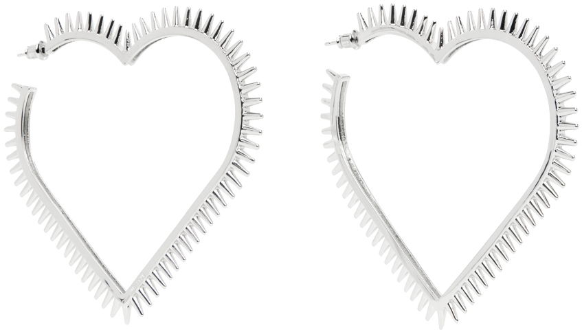 Náušnice We11done We11done Large Spike Heart Earrings Metalická | WD-AJ1-23-514-U-SV, 1