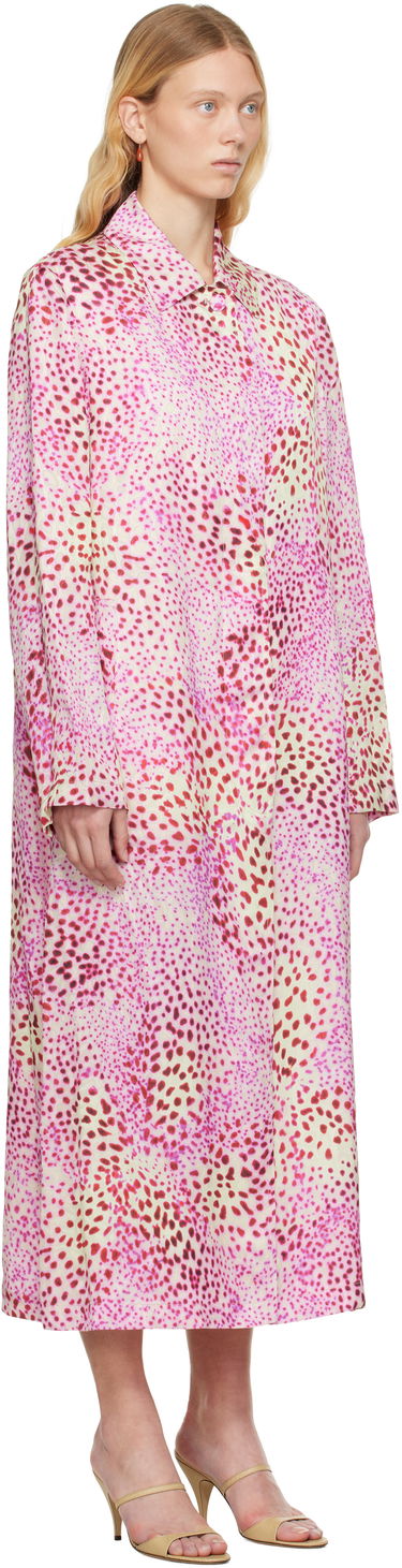 Šaty Dries Van Noten Dries Van Noten Printed Jacquard Mac Coat Ružová | 251-010203-1038, 1
