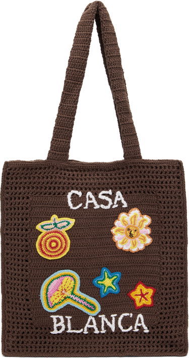 Tote bag Casablanca Casablanca Large Crochet Tote Hnedá | AS25-BAG-124-02, 0