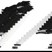 Off-White WO Simple Cropped Varsity Jacket, Size Small