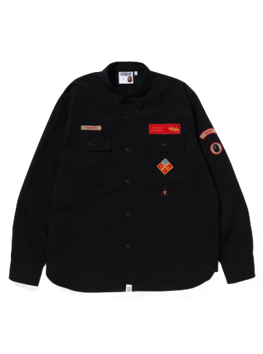 Košeľa BAPE Relaxed Fit Boyscout Shirt Čierna | 1J30-131-001