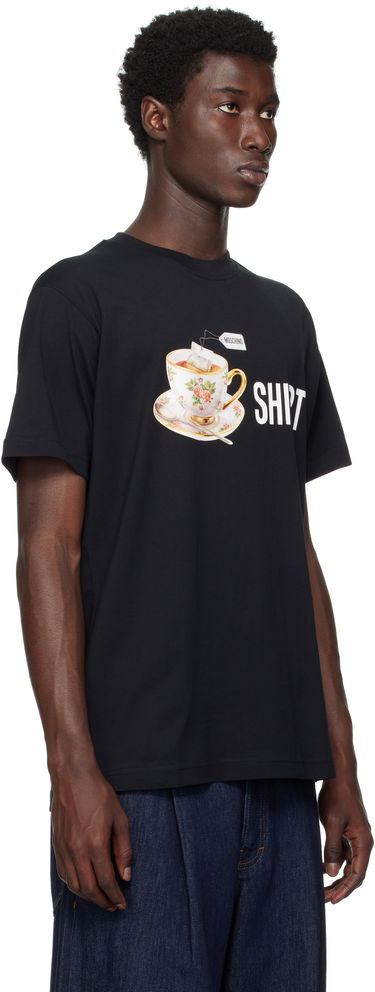 Tričko Moschino Moschino Teacup Print Organic Cotton T-Shirt Čierna | 252ZZ072852411555, 1