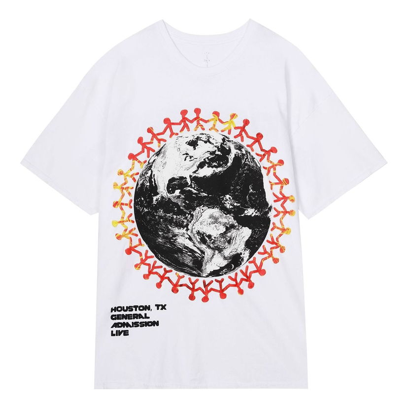 Tričko Cactus Jack by Travis Scott Travis Scott Around The World Graphic T-Shirt Biela | 93665-130