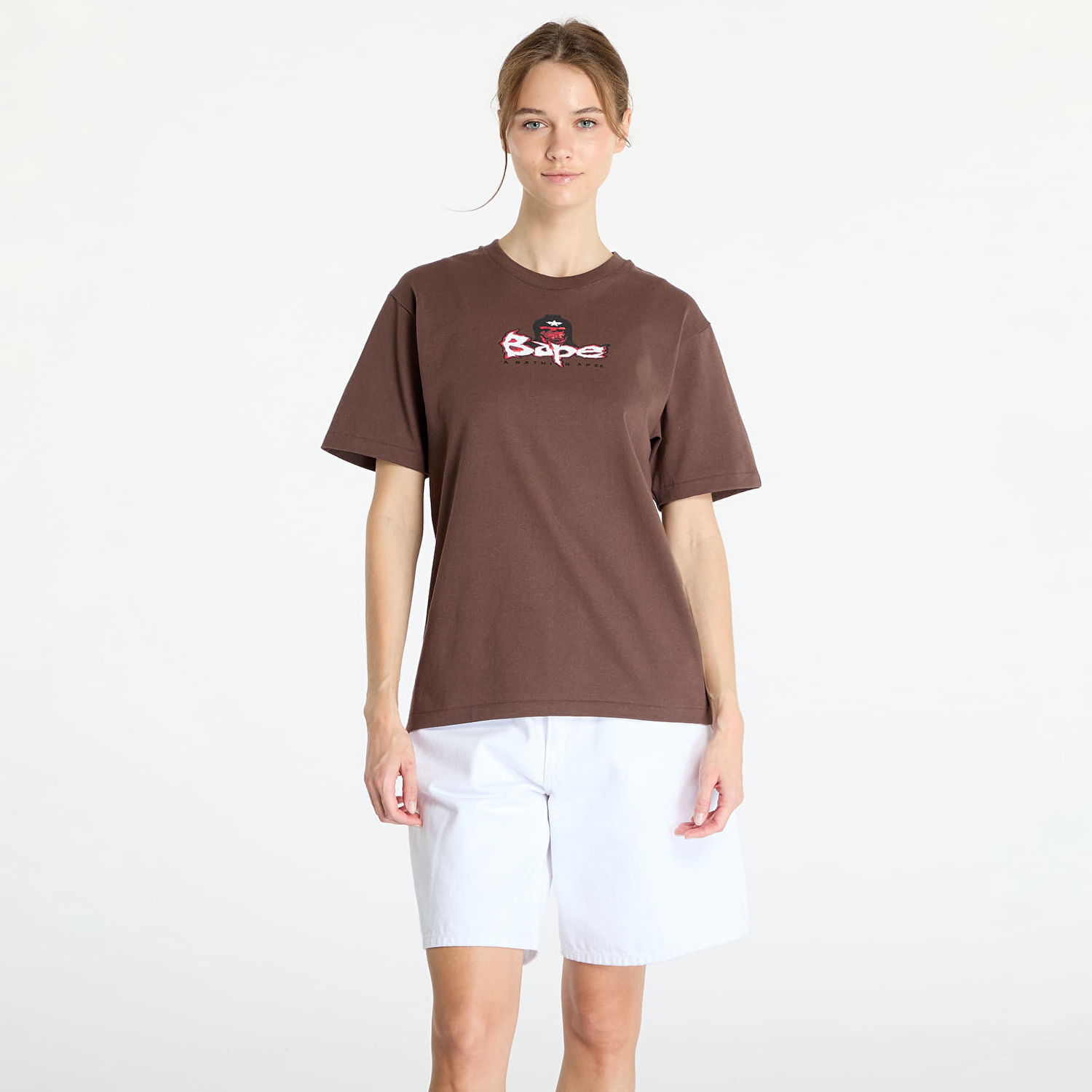 Tričko BAPE A BATHING APE Color Camo Mad Ape Tee Brown Hnedá | 001TEK301353M BRW, 1