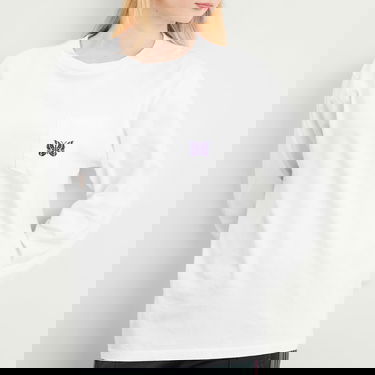 Tričko Needles Long Sleeve Pocket T-Shirt Biela | RW348-A, 5