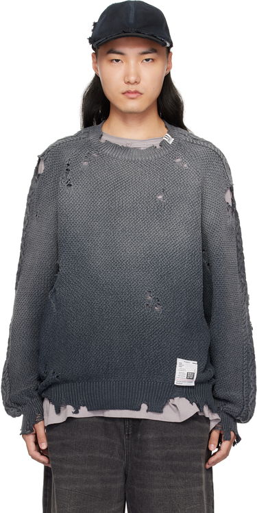 Sveter Maison MIHARA YASUHIRO Maison MIHARA YASUHIRO Sun Faded Knit Sweater Šedá | J13SW702, 0