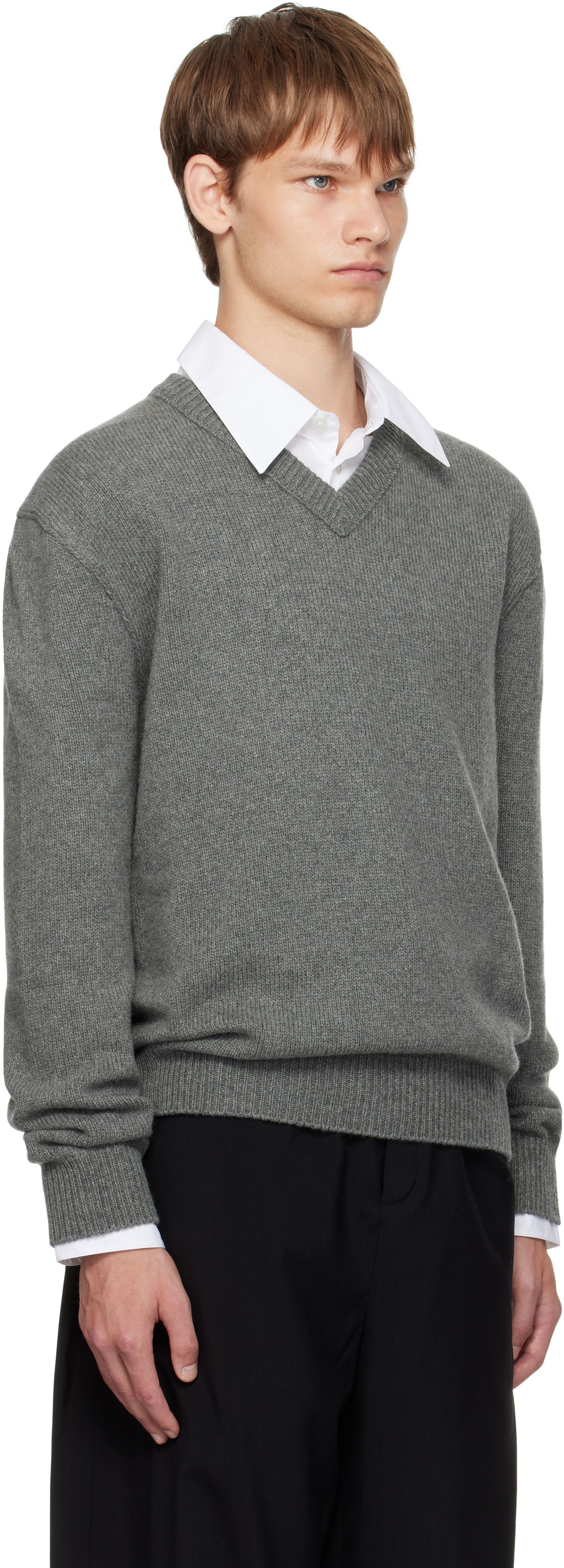 Sveter The Row The Row Horik V-Neck Sweater Šedá | 1023-Y960, 1