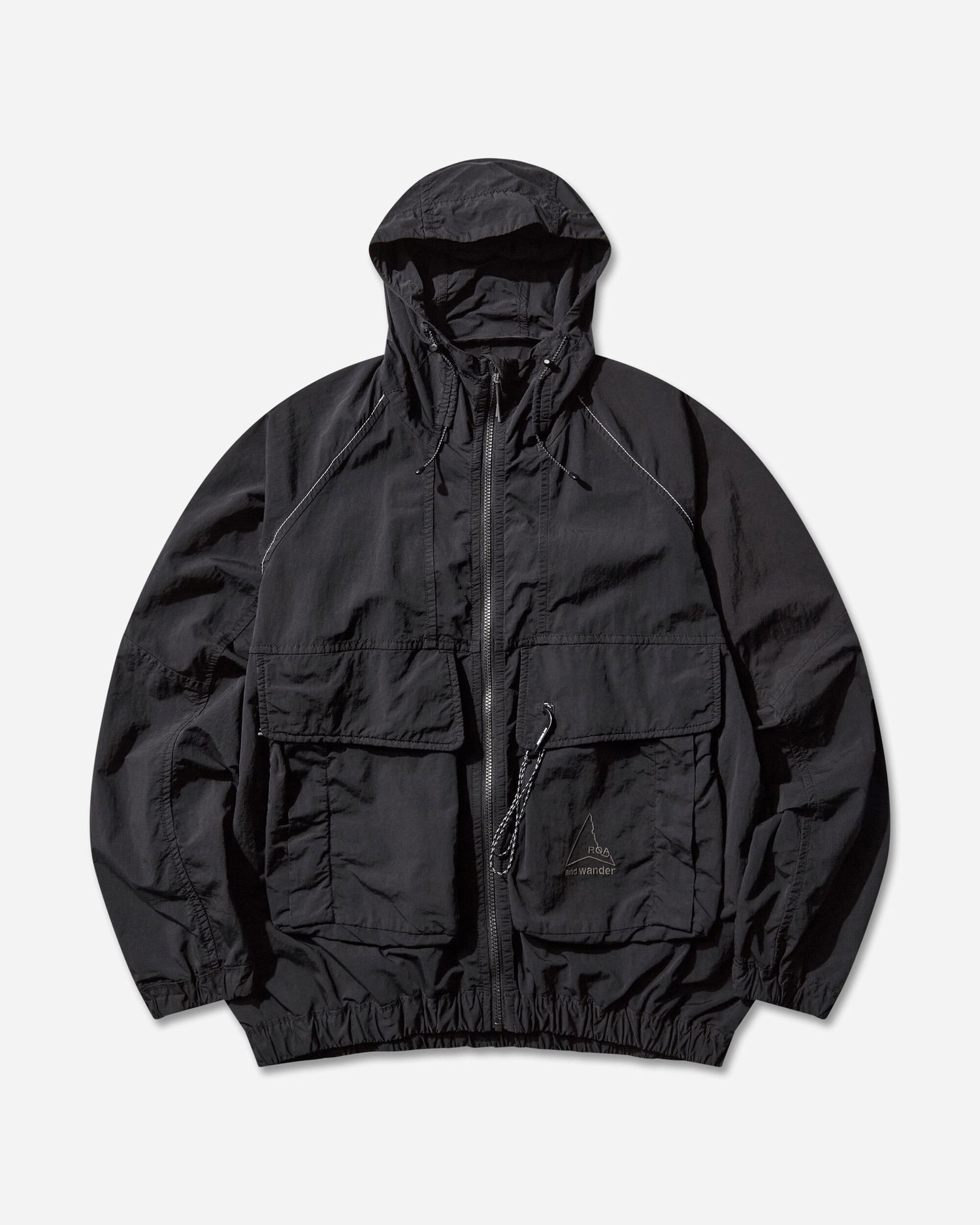 Vetrovka ROA Garment-Dyed Nylon Hooded Jacket Čierna | 5745221536 10, 1