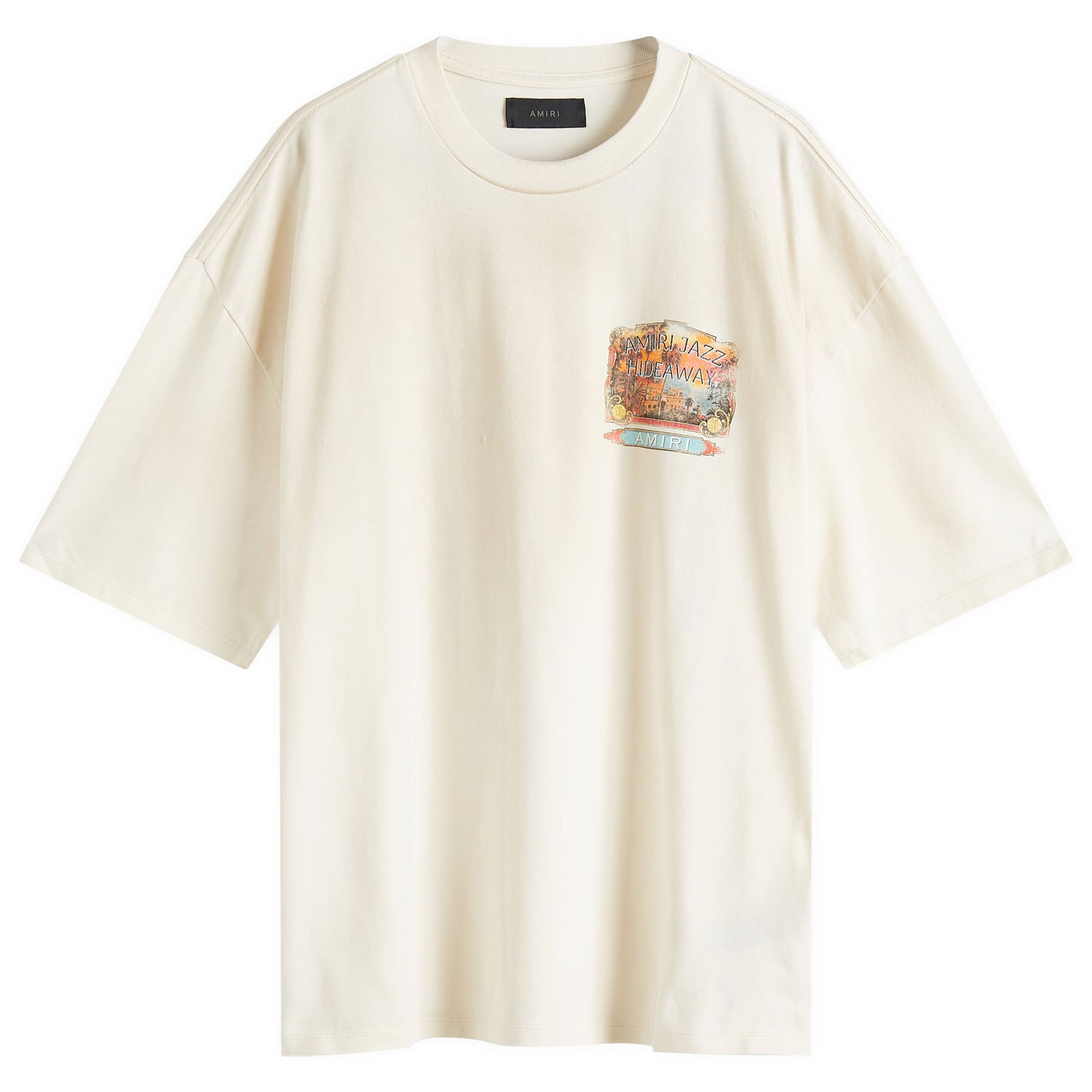 Tričko AMIRI AMIRI Jazz Hideaway Graphic T-Shirt, Size Large Béžová | AMJYTE1165-127, 0