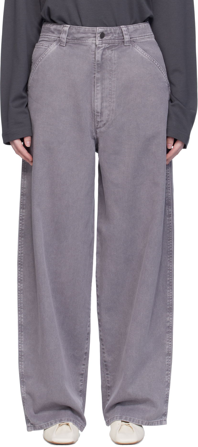 Džínsy LEMAIRE Lemaire Large Jeans Šedá | PA1224 LD1063