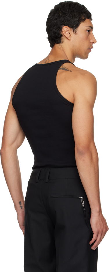 Tielko Courrèges Courrèges Buckle 90's Rib Tank Top Čierna | 325JDE139JS0194, 2