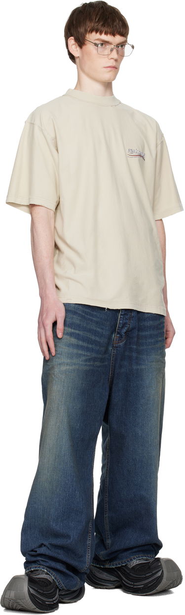 Tričko Balenciaga Balenciaga Political Campaign Inside-Out T-Shirt Béžová | 830247TSVF38573, 3