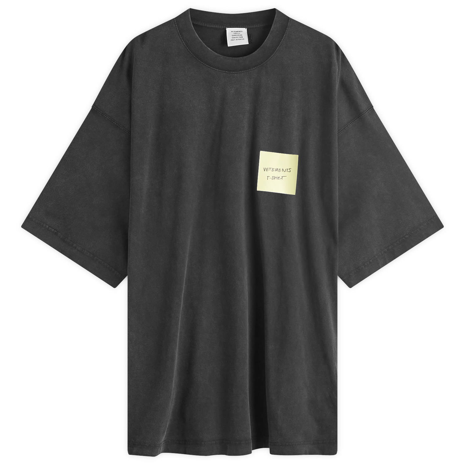 Tričko VETEMENTS Sticker T-Shirt Čierna | UA65TR210B, 0