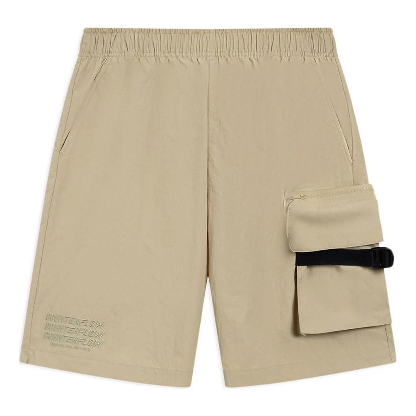 Šortky Li-Ning Counterflow Embroidery Logo Cargo Shorts Béžová | AKSSA37-3