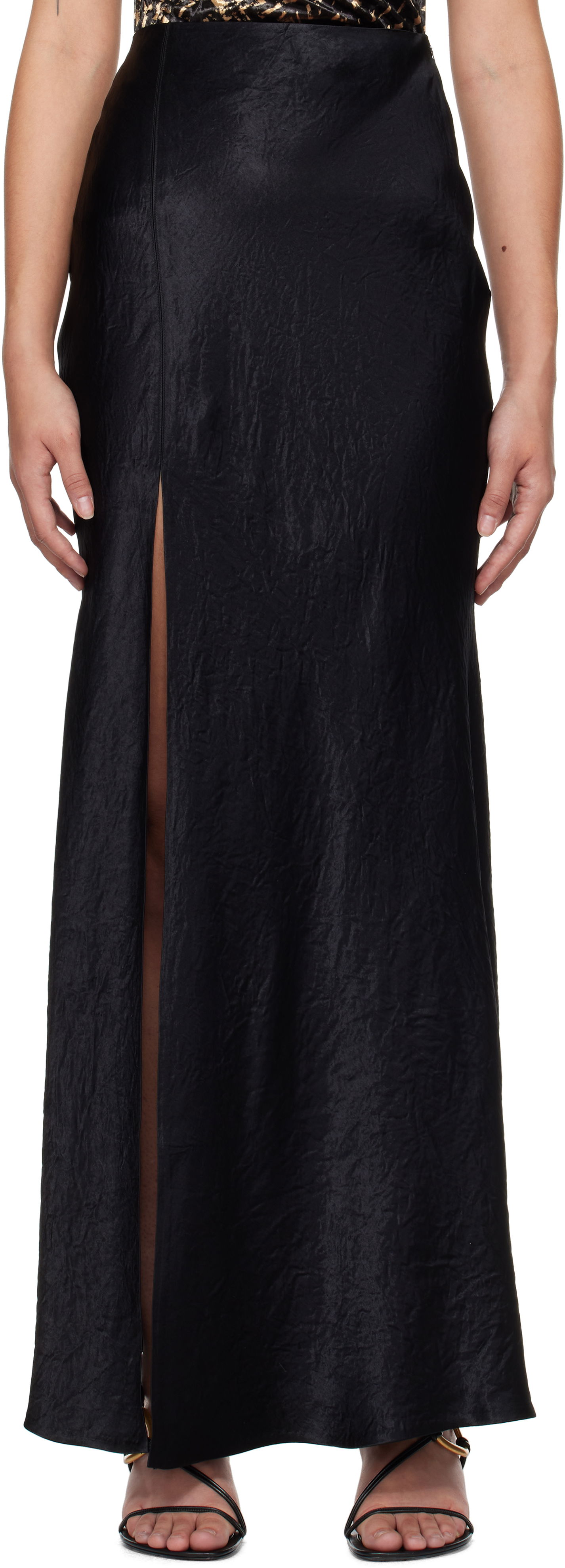 Sukňa Nanushka Nanushka Harlow Maxi Slit Skirt Čierna | NW24FWSK34300, 0