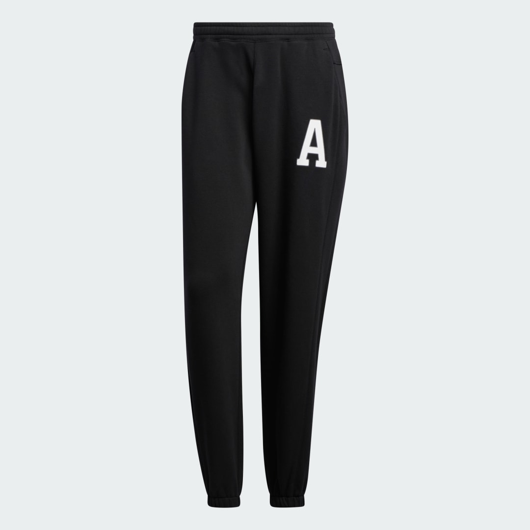 Tepláky adidas Performance Black Cotton Fleece Joggers with Letter Print Čierna | IB2768, 0