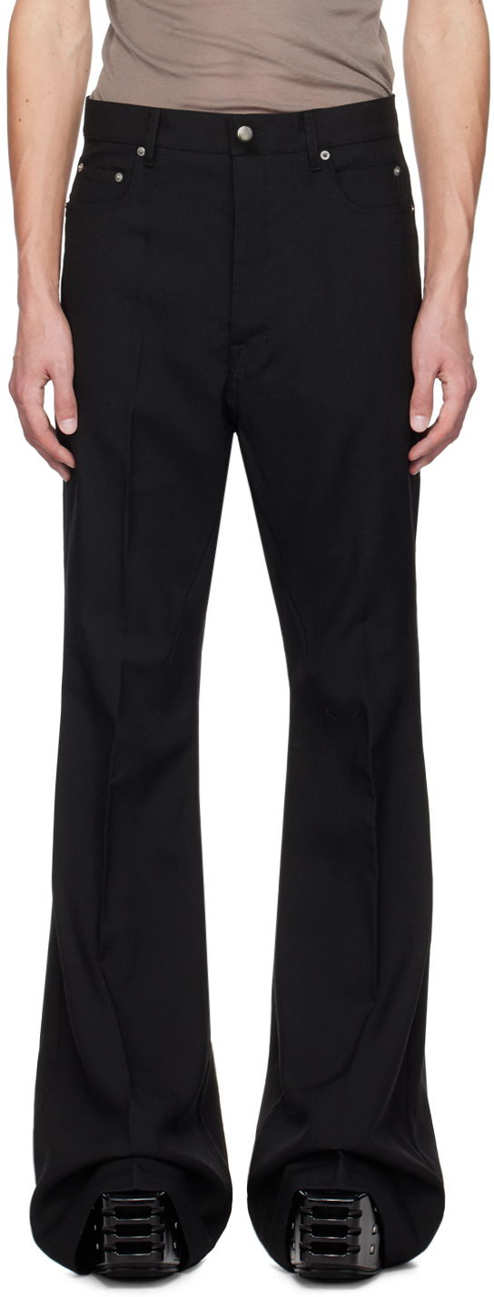 Nohavice Rick Owens Black Porterville Bolan Bootcut Trousers Čierna | RU02D6335 WGP, 0